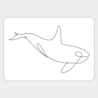 orca - one line drawing Magnet